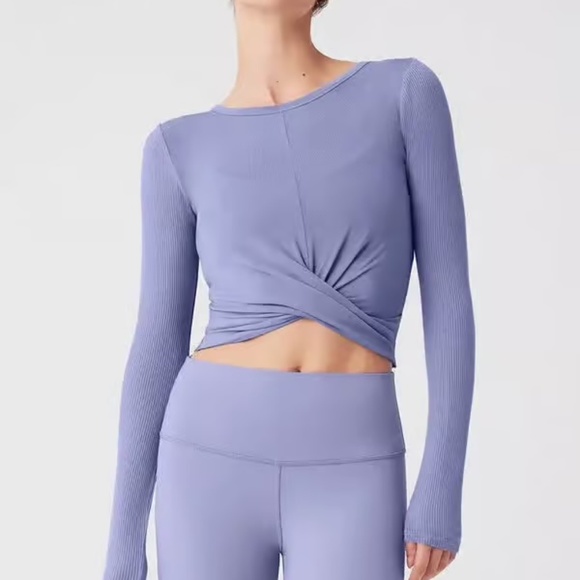 ALO Yoga Tops - Alo Cover Long Sleeve Top (Medium) Lilac Blue (Sold out online!)